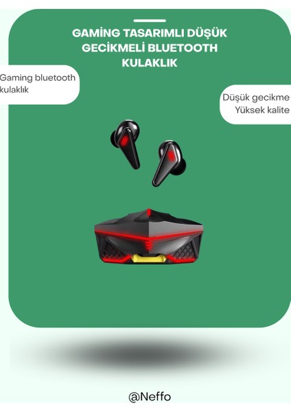 Gaming Tasarımlı Düşük Gecikmeli Bluetooth Kulaklık modelleri
