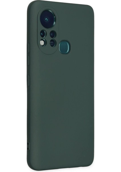 Infinix Hot 11S Kılıf Nano Içi Kadife Silikon - Koyu Yeşil