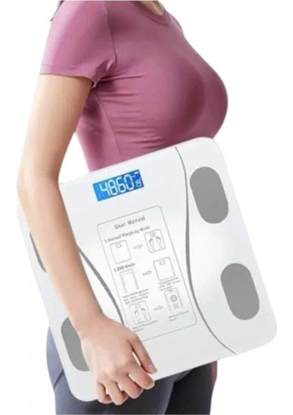 Akıllı Tartı Bluetooth Bağlantılı Yağ Ölçebilen Tartı Yeni Nesil