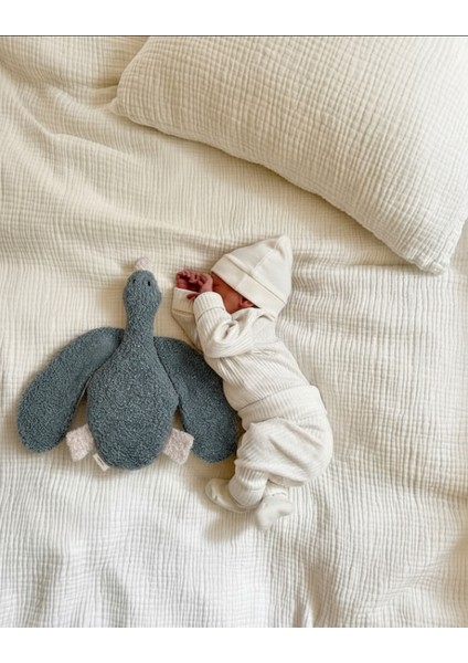 Teddy Ördek Bebek/Çocuk Uyku Arkadaşı Mavi