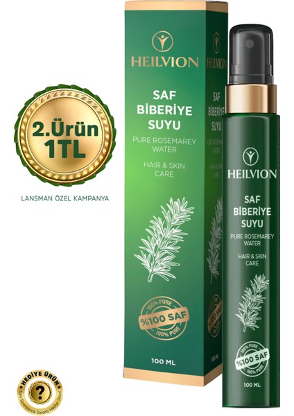 Biberiye Suyu Saç Dökülme Karşıtı ve Saç Uzamasını Destekleyici Saç Toniği %100 Doğal ve Saf 100 ml