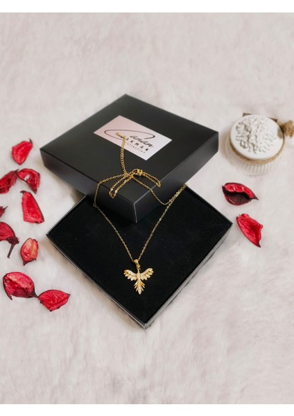 Zirkon Taşlı Anka Kuşu Tasarımlı