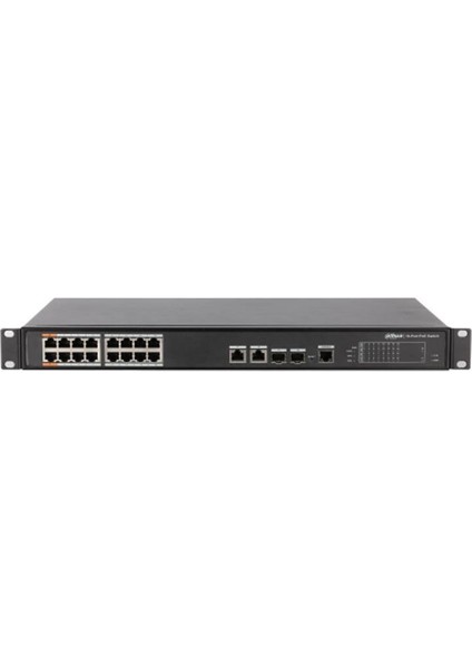 PFS4218-16ET-240-V2, 16 Port, Megabit, Poe 240W, 2 Port Gigabit Uplink, 2 Port Gigabit Combo Sfp, Yönetilebilir, Rack Mount Switch