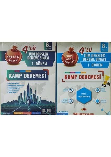 Nartest Yayınevi 4'lü Kamp Deneme 1. Dönem Ikili Set