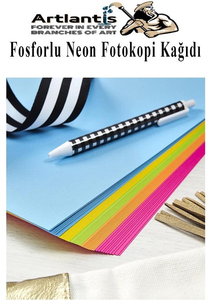 Fosforlu Neon Renkli A5 Fotokopi Kağıdı 100 Adet 1 Paket 14.8X21 cm Fosforlu 5 Renk Parlak Canlı Renkler Neon Fotokopi fiyatları