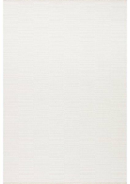 Mono Loop 01 White Yumuşak Hav Vermez Iplerle Üretilen Yıkanabilir Kaymaz Tabanlı Ince Makine Halısı