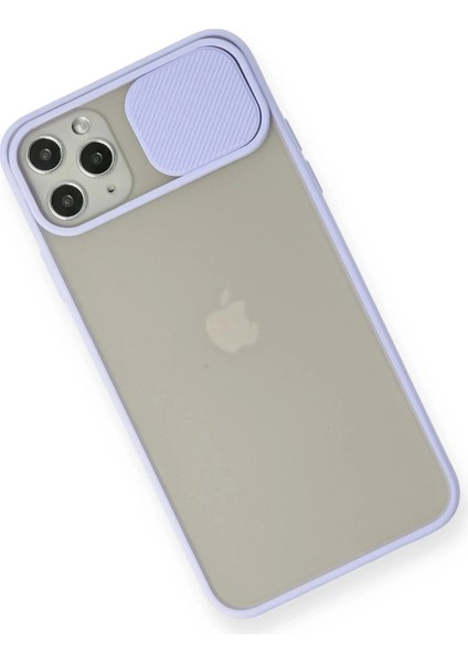 iPhone 11 Pro Max Kılıf Palm Buzlu Kamera Sürgülü Silikon - Lila modelleri