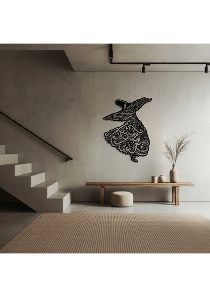 Semazen Temalı Ahşap Duvar Tablosu fırsatları