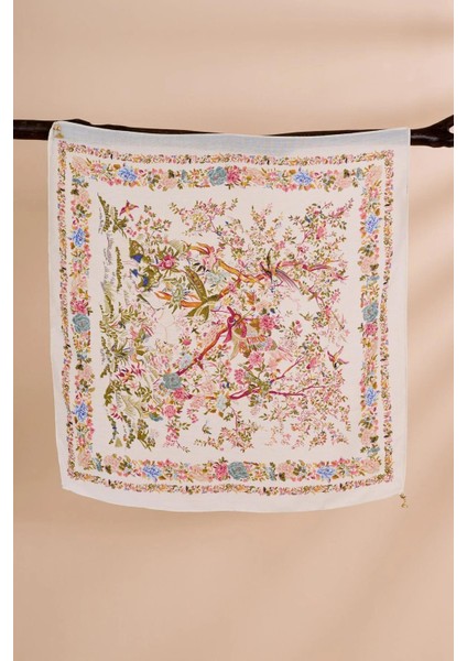 Mıknatıslı Çift Taraflı Çiçek Desenli Fular fiyatları