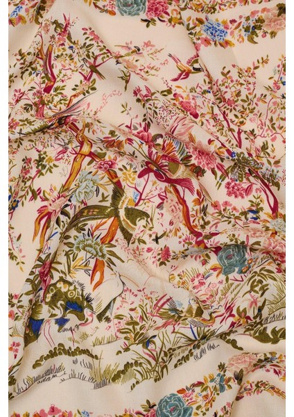 Mıknatıslı Çift Taraflı Çiçek Desenli Fular fırsatları