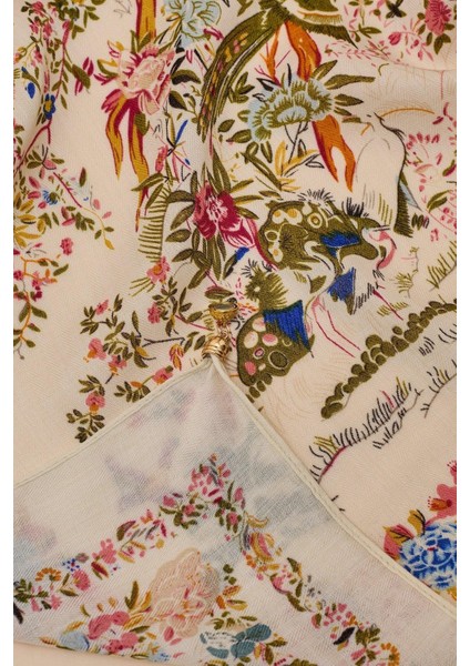 Mıknatıslı Çift Taraflı Çiçek Desenli Fular indirimleri