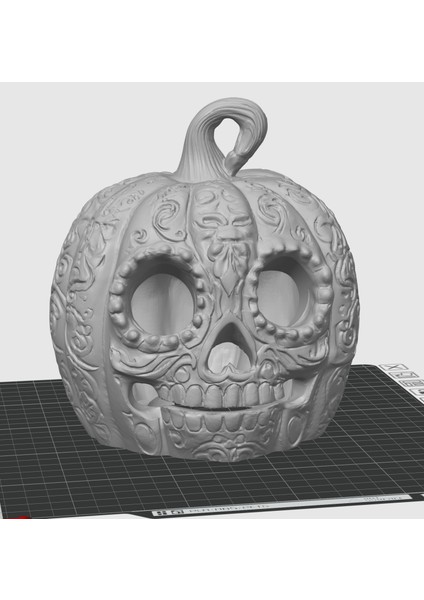 Ölülerin Günü Balkabağı Lambası - Cadılar Bayramı Fener Dekoru - 3D Baskı Stl/3mf fırsatları