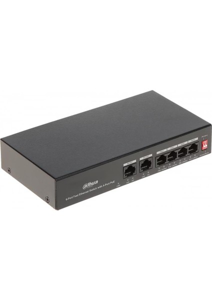 PFS3006-4ET-36, 4 Port, Megabit, Poe 36W, 2 Port Uplink, Yönetilemez, Masaüstü Switch