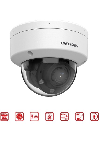 Hıkvısıon DS-2CD1723G2-LIZSU 2mpix, 2,8-12MM Motorized Lens, Dual Light, Dahili Mikrofon, H265+,30MT Gece Görüşü, Sd Kart, Poe, Dome Ip Kamera modelleri