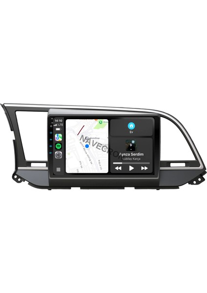 Hyundaı Elantra 2016-18 9" Uyumlu Android Multimedia Gerçek 4/64 Kablosuz Carplay Geri Görüş Kameralı