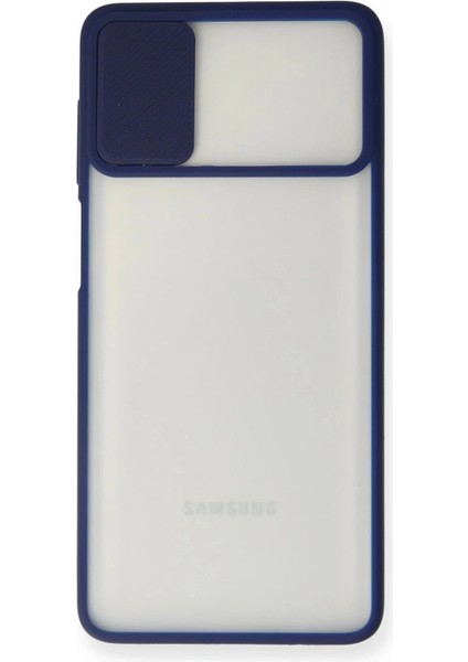 Samsung Galaxy M51 Kılıf Palm Buzlu Kamera Sürgülü Silikon - Lacivert fiyatları