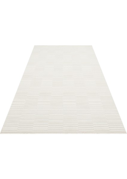 Mono Loop 01 White Yumuşak Hav Vermez Iplerle Üretilen Yıkanabilir Kaymaz Tabanlı Ince Makine Halısı