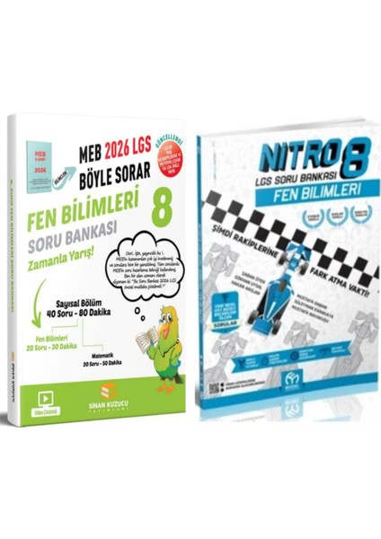 8. Sınıf 2026 Lgs Meb Böyle Sorar Fen Bilimleri Soru Bankası ve Fen Bilimleri Nitro Soru Bankası