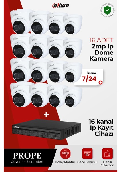 16 Kameralı Ip Sistem Paketi