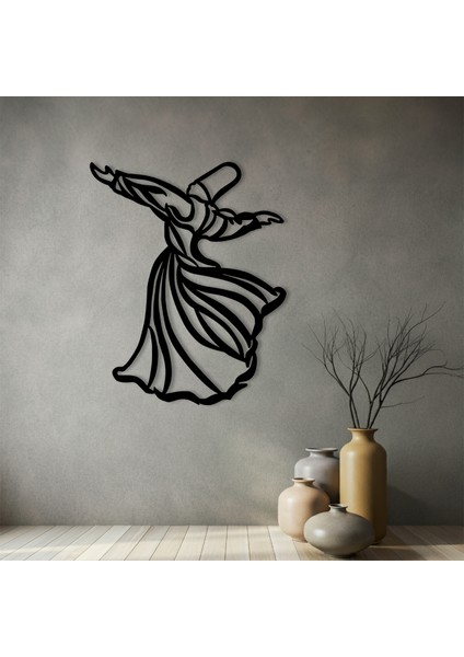 Semazen Temalı Ahşap Duvar Tablosu