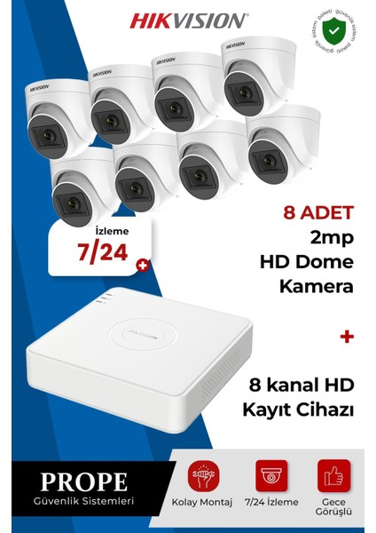 Hıkvısıon 8 Kameralı Sistem Paketi