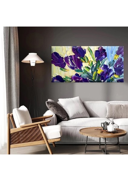 Mor Çiçek Kanvas Tablo modelleri