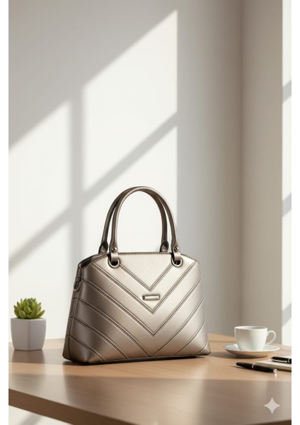 Kadın Kutu Model El ve Omuz Çantası