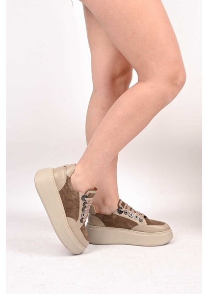 Bağcıklı Poli Taban Hakiki Deri Sneaker 334-7877-49 Kadın Ayakkabı fiyatları