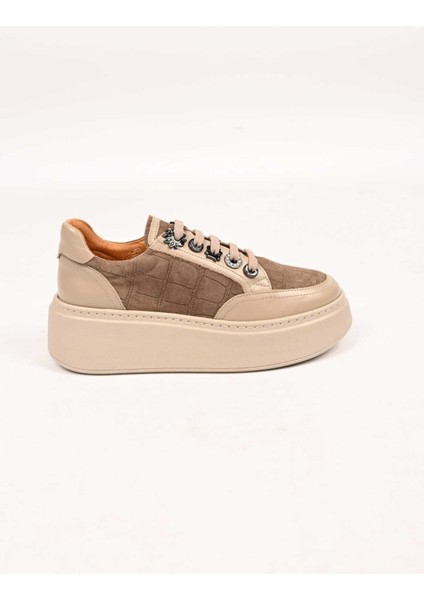 Bağcıklı Poli Taban Hakiki Deri Sneaker 334-7877-49 Kadın Ayakkabı fırsatları