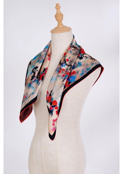 Çift Taraflı Doğal Motifli Fular modelleri