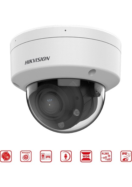 Hıkvısıon DS-2CD1743G2-LIZSU 4mpix, 2,8-12MM Motorized Lens, Dual Light, Dahili Mikrofon, H265+, 30MT Gece Görüşü, Sd Kart, Poe, Dome Ip Kamera fiyatları