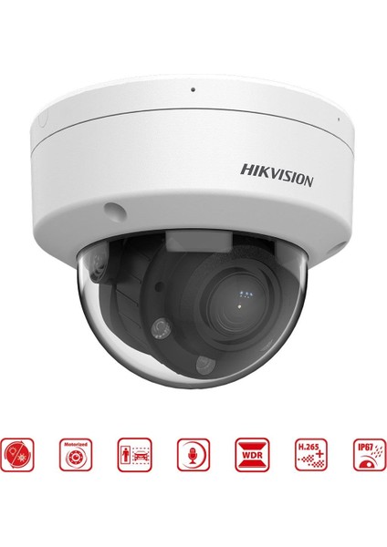 Hıkvısıon DS-2CD1743G2-LIZSU 4mpix, 2,8-12MM Motorized Lens, Dual Light, Dahili Mikrofon, H265+, 30MT Gece Görüşü, Sd Kart, Poe, Dome Ip Kamera modelleri