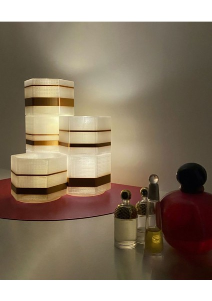 Tealight Tutucu Adak Mumluk Modüler Lamba Heykel