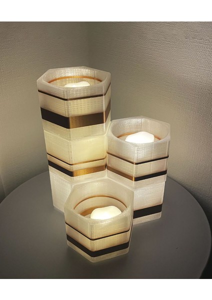 Tealight Tutucu Adak Mumluk Modüler Lamba Heykel modelleri