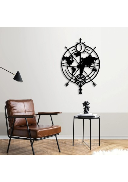 Dünya Haritası Mdf Ev Dekorasyon Tablo