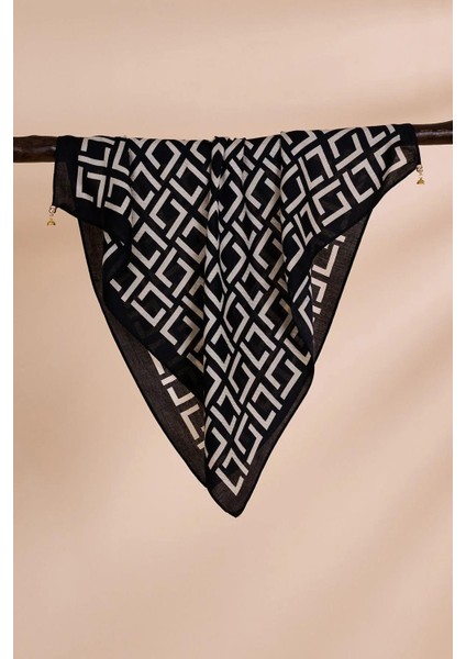 Mıknatıslı Çift Taraflı Desenli Fular