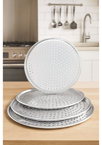 3lü Lüx Delikli Pizza Lahmacun Pide Tepsisi fiyatları