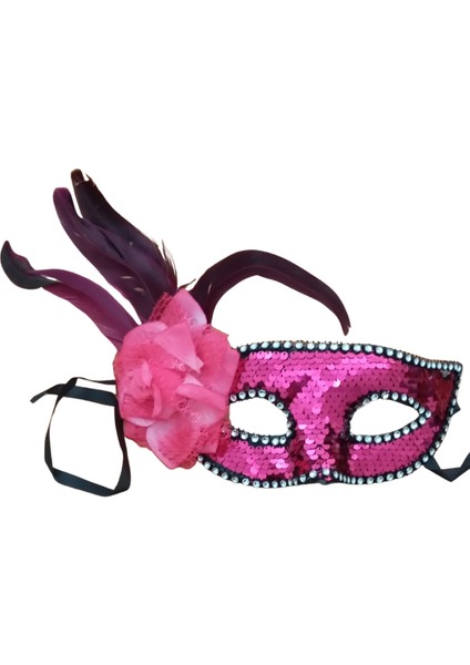 Payetli Bağcıklı Parti Maskesi – El Yapımı, Karnaval & Maskeli Balo Aksesuarı