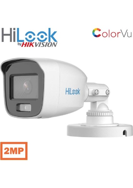 Hılook THC-B129-LPS, 2mpix, 2.8mm Lens, 20MT Gece Görüşü, IP66, Color Vu, Dahili Mikrofon, Bullet Kamera