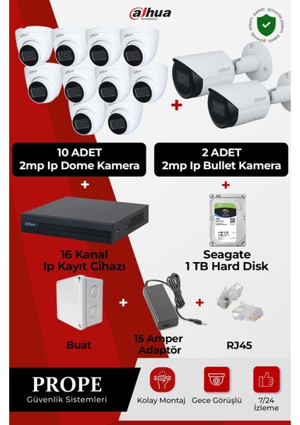 12 Kameralı Full Sistem Paketi