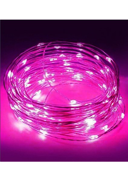 Ev Balkon ve Parti Için 3 Metre Pilli Pembe Renk Peri LED Yılbaşı Süsü Işık fırsatları