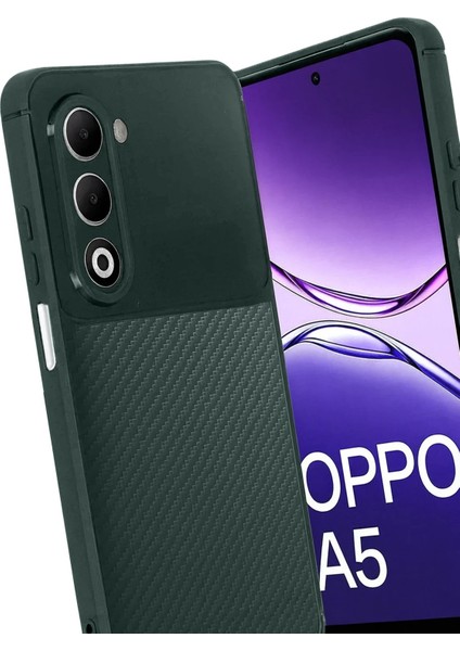 Oppo A5 4g Auto Focus Karbon Kapak - Koyu YEŞIL-(5796) - M967K805-R00967 modelleri