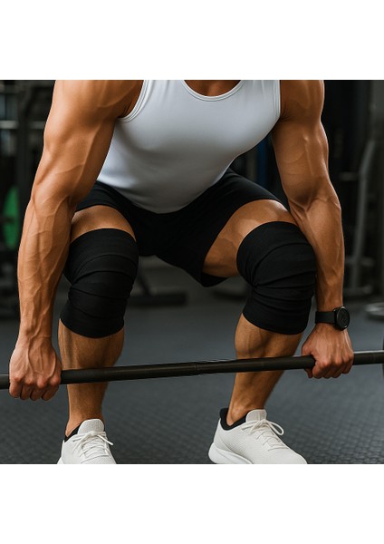Diz Bandajı 2’li Fitness Dizliği Ağırlık Dizliği Fitness Knee Wraps Fitness Dizlik Sarmalı Dizlik