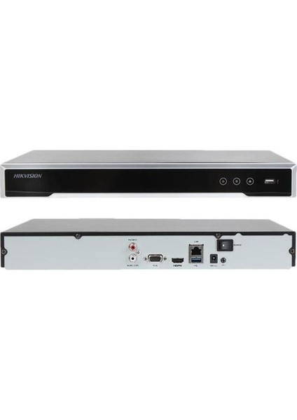 Hıkvısıon DS-7608NI-Q2, 8kanal, 8mpix, H265+, 2 HDD Desteği, 2160P Kayıt, 160MBPS Bant Genişliği, Metal Kasa, Nvr
