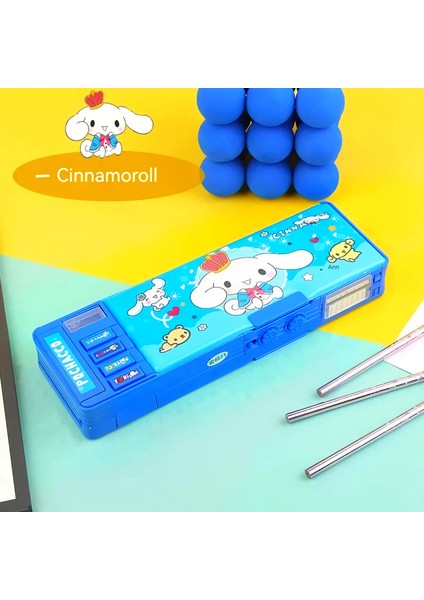 Sanrio Cinnamoroll Çok Fonksiyonlu Şifreli Kalem Kutusu (Mavi) Kuromi Kalemlik Sanrio Kore Tarzı