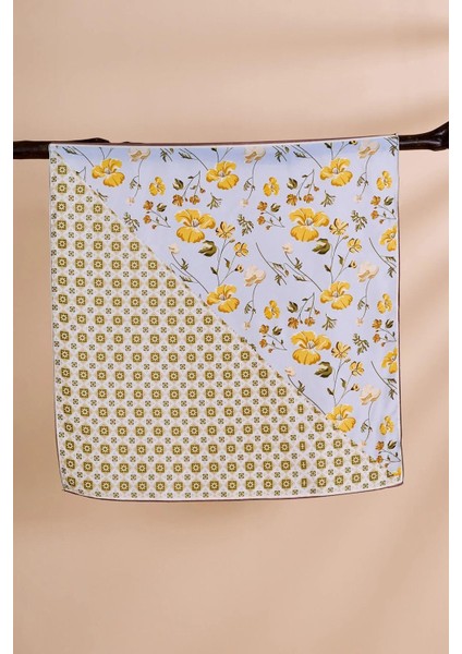 Retro Çiçek ve Geometrik Desenli Fular fiyatları