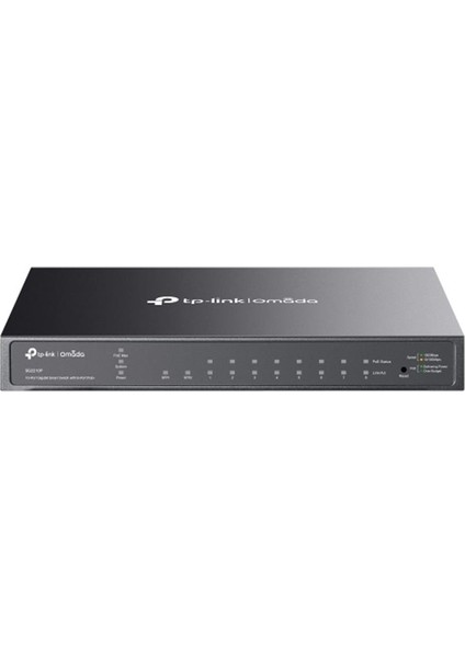Omada SG2210P, 8 Port Gigabit Poe+, 61W, 2port Sfp, Yönetilebilir, Metal Kasa Masaüstü/vesa Switch