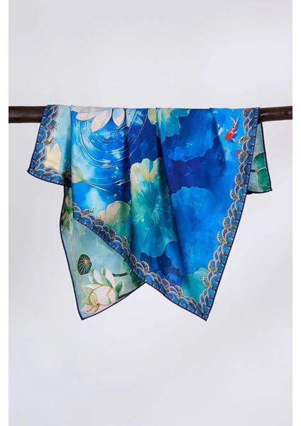 Çift Taraflı Çiçek Desenli Fular fiyatları