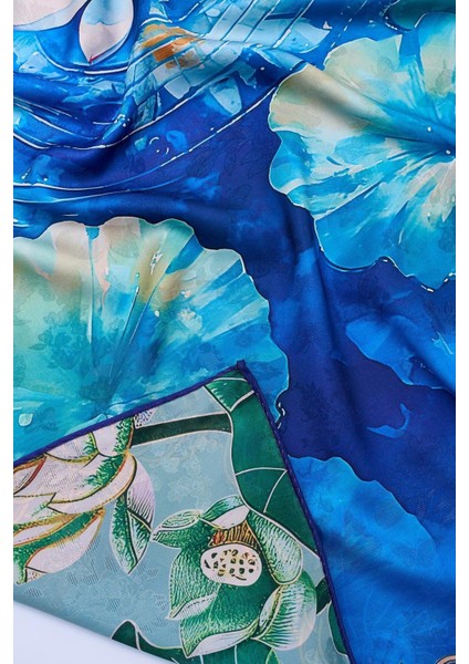 Çift Taraflı Çiçek Desenli Fular indirimleri