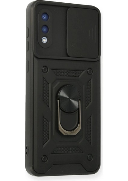 Samsung Galaxy A02 Kılıf Pars Lens Yüzüklü Silikon - Siyah fiyatları